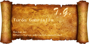 Turós Gabriella névjegykártya